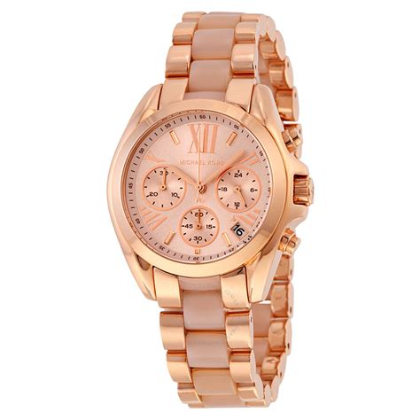 rose gold women's michael kors watches|rose gold watch with numbers.